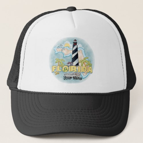Florida Lighthouse custom name Trucker Hat