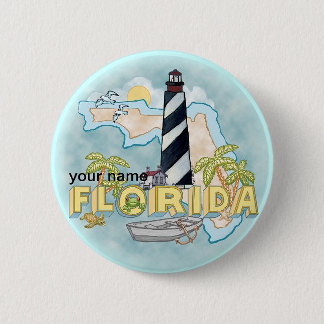Florida Lighthouse   pin button (Front)