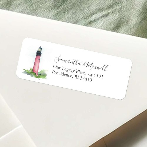 Florida Lighthouse Wedding Return Address Labels