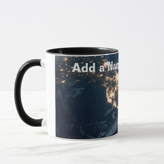 Florida Lights at Night, NASA ISS Photo Mug (Left)