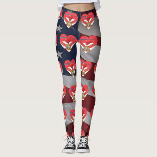 Florida Love Patriotic Flag Fun Leggings