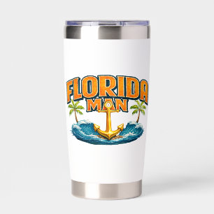 Florida Man Beach Life   Nautical Boating Fishing Insulated Tumbler