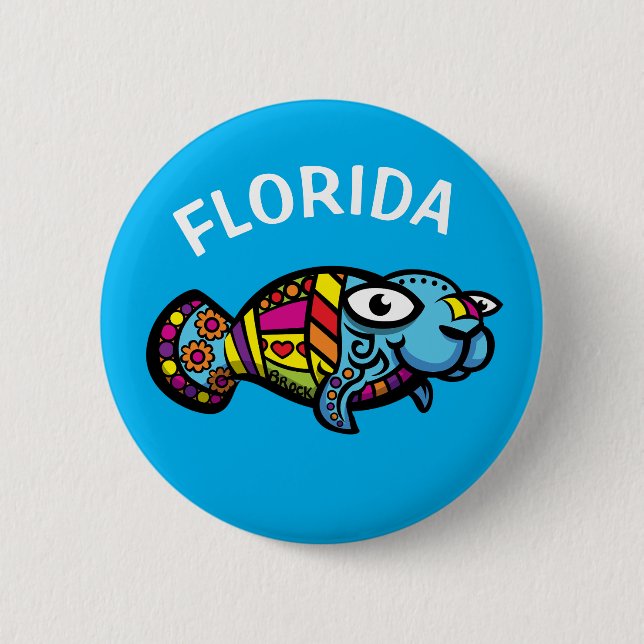 Florida Manatee Button (Front)