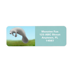 Florida Manatee Customizable Label
