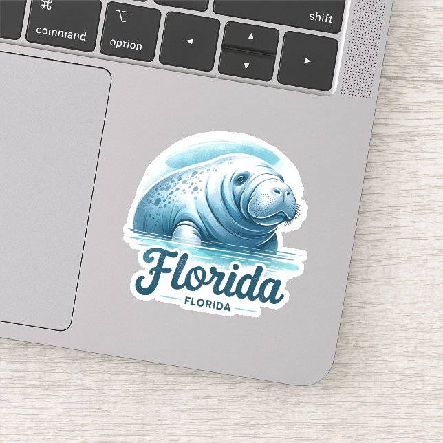 Florida, Manatee, Sticker (Detail)