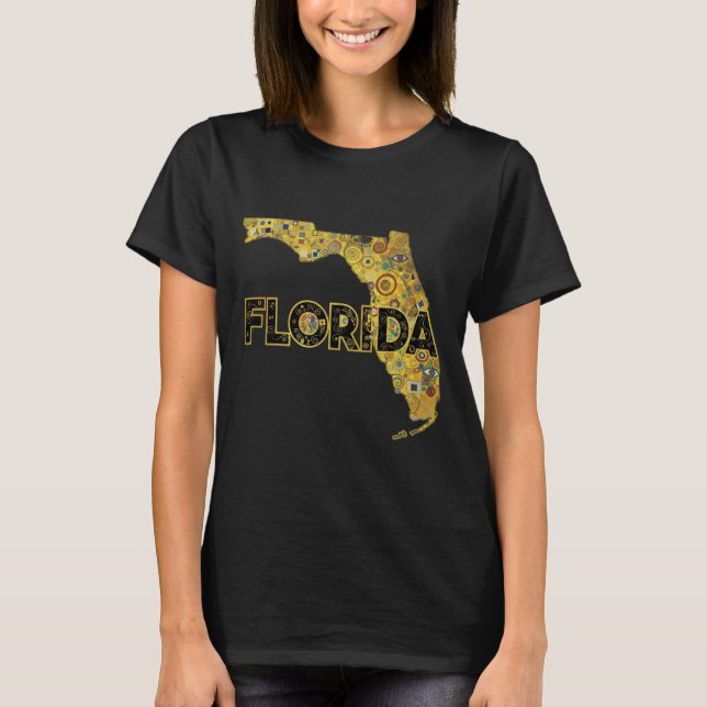 Florida Map and Text T-Shirt (Front)
