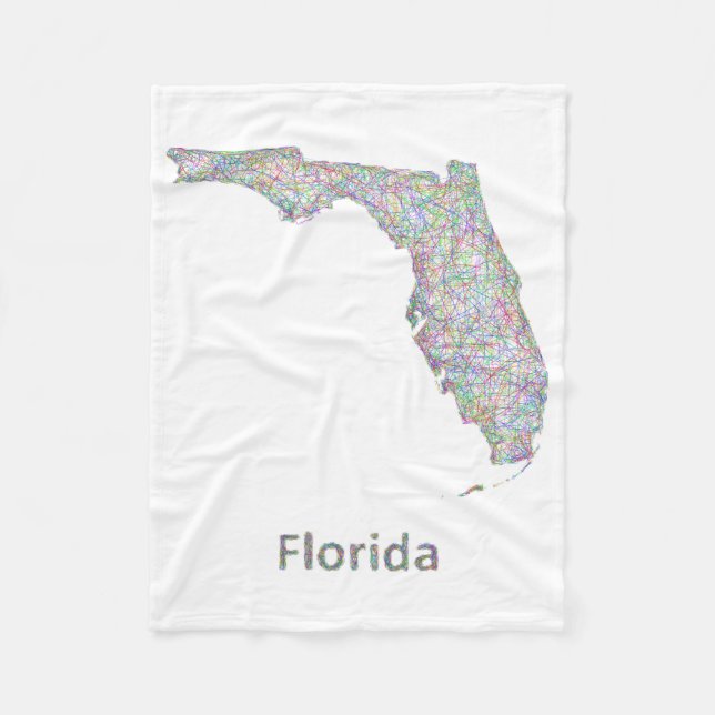 Florida map fleece blanket (Front)