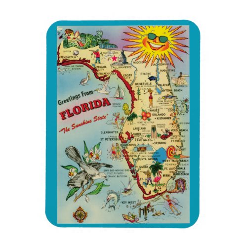 Florida Map Magnet