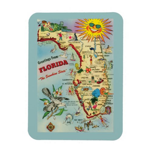 Florida Map Magnet