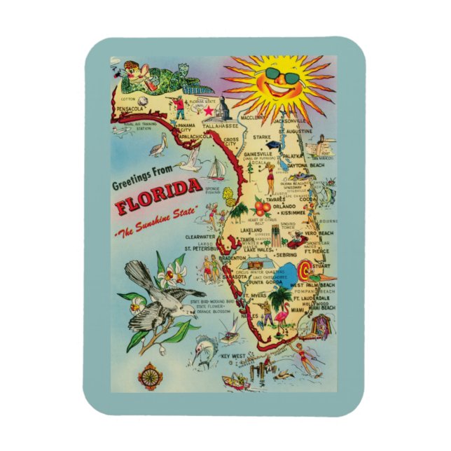 Florida Map Magnet (Vertical)