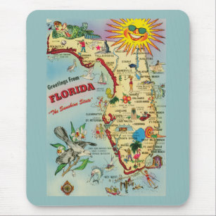 Florida Map Mouse Pad