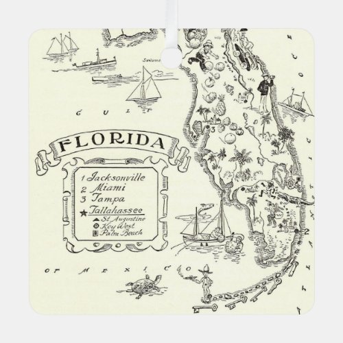 Florida Map Ornament