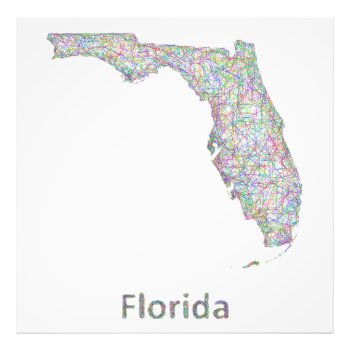 Florida Map Photo Print by ZYDDesign at Zazzle