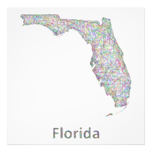 Florida map photo print (Front)