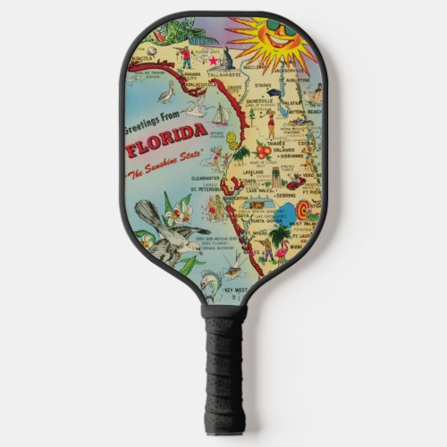 Florida Map Pickleball Paddle