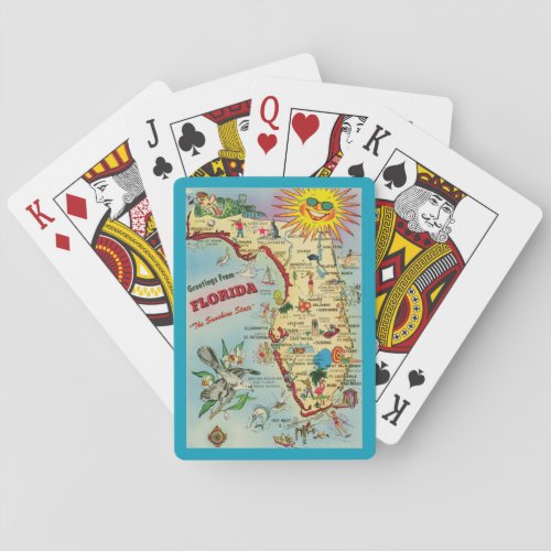 Florida Map  Playing Cards