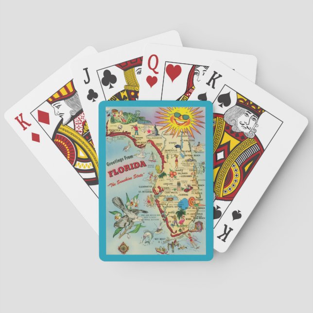 Florida Map  Poker Cards (Back)