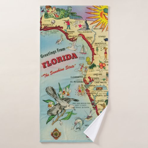 Florida Map Towel