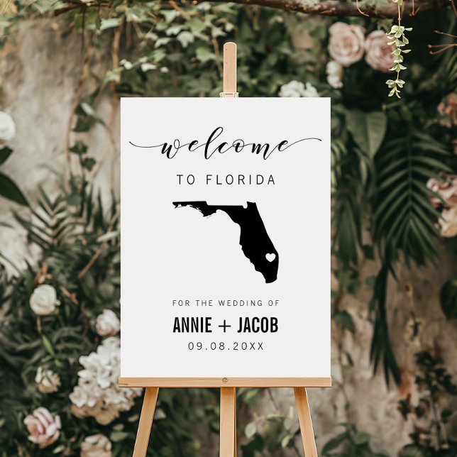 Florida Map Wedding Welcome Sign, Foam Board (Creator Uploaded)