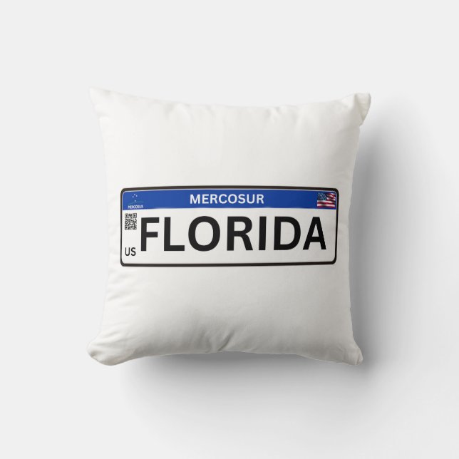 Florida Mercosur Throw Pillow (Front)