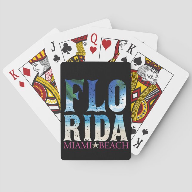 Florida, Miami Beach Poker Cards (Back)