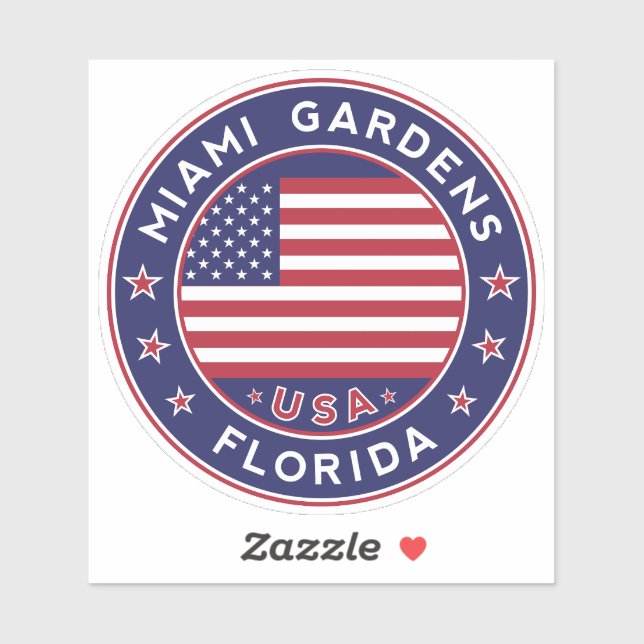 Florida, Miami Gardens Sticker (Sheet)