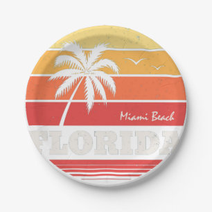 Florida Miami Paper Plates