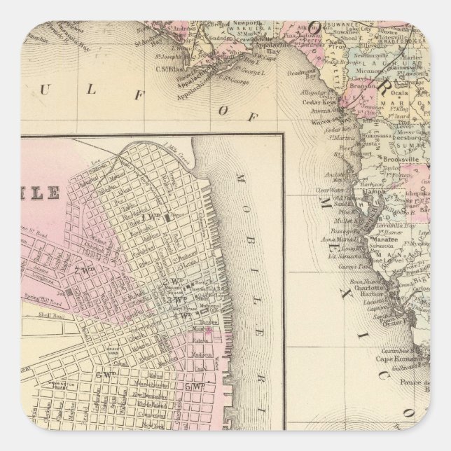 Florida, Mobile Square Sticker (Front)