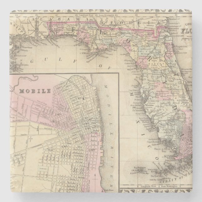 Florida, Mobile Stone Coaster (Front)