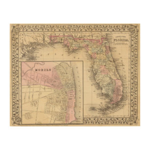 Florida, Mobile Wood Wall Decor