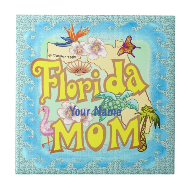 Florida Mom  Ceramic Tile (Front)