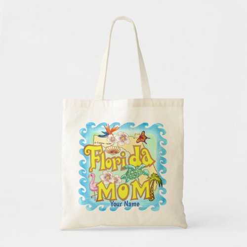 Florida Mom custom name Tote Bag