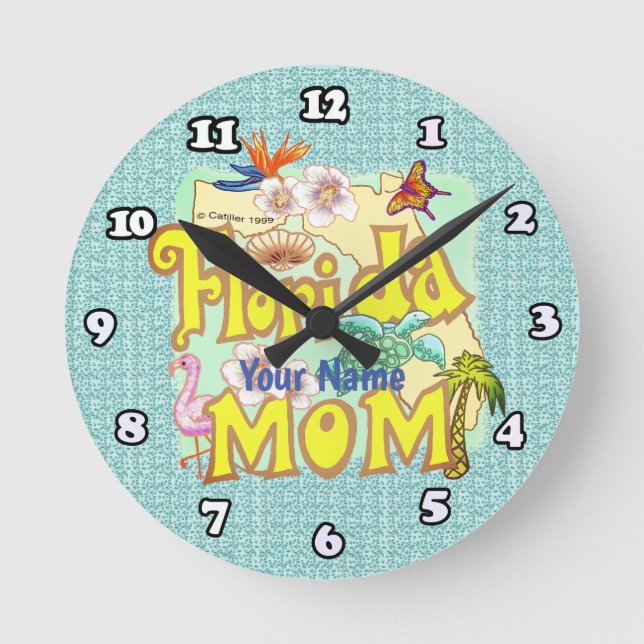 Florida Mom  Round Clock (Front)