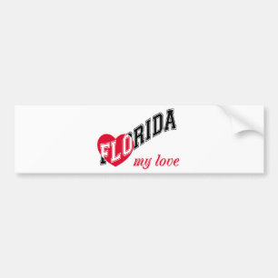 Florida my love bumper sticker