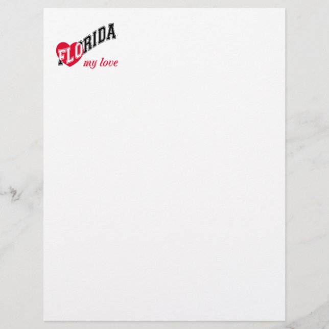 Florida my love letterhead (Front)