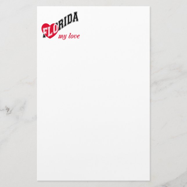 Florida my love stationery (Front)