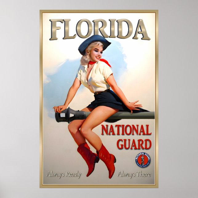 Florida National Guard Marilyn Monroe Pin U Poster (Front)