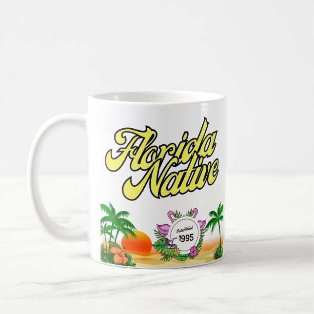 FLORIDA NATIVE -Established(Personalize your year) Coffee Mug (Left)