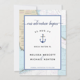 Florida Nautical Anchor Destination Wedding Save The Date