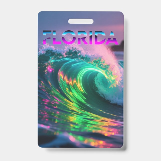 Florida – Neon Wave Vibes Badge (Front)