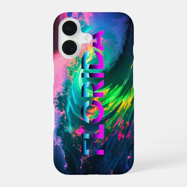 Florida – Neon Wave Vibes Iphone Case (Back)