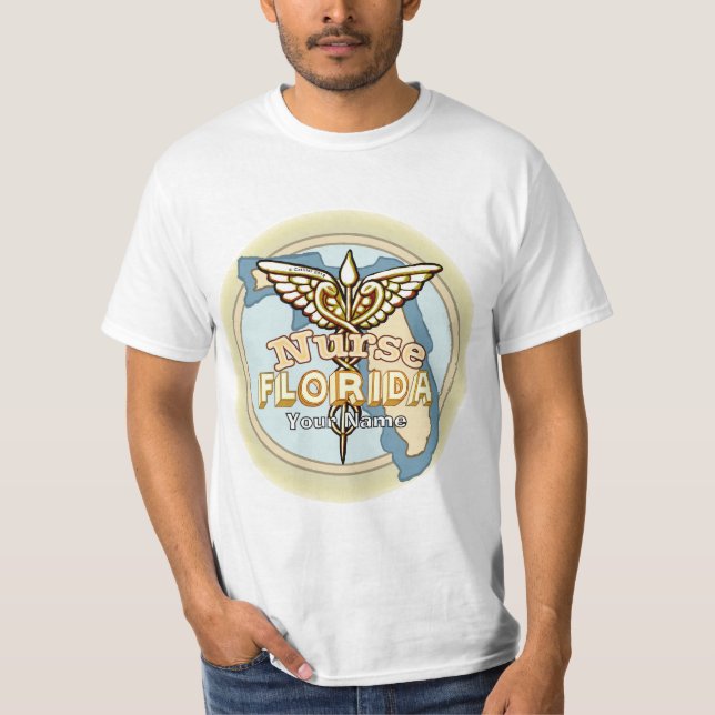 Florida Nurse Caduceus T-Shirt (Front)