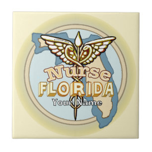 Florida Nurse Caduceus Tile
