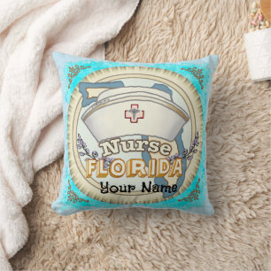 Florida Nurse Throw Pillow