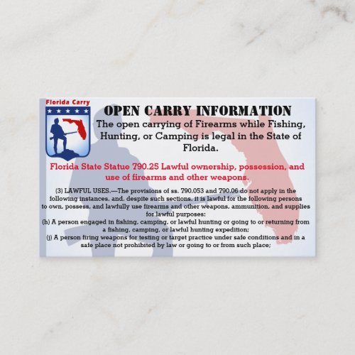 Florida Open Carry Card
