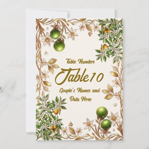 Florida Orange Blossom Citrus Floral Gold Wedding