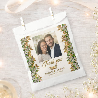 Florida Orange Blossom Photo Wedding Seed Packet Favor Bag