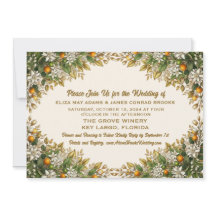 Florida Orange Blossom Wedding Invitation