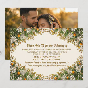 Florida Orange Blossom Wedding Invitation
