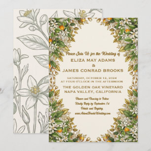 Florida Orange Blossom Wedding Invitation